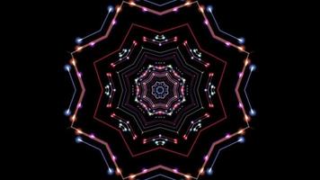 symmetrische patronen, vj fractal caleidoscoop naadloze loops animatie. video