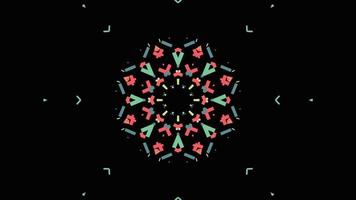 symmetrical patterns,VJ fractal kaleidoscope seamless loop animation. video