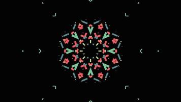 symmetrical patterns,VJ fractal kaleidoscope seamless loop animation. video