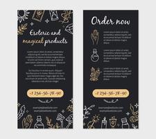 Flyer for a magic and witchcraft shop vector