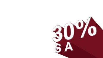 sconto del 30 percento in vendita video