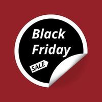 Black Friday Sticker. vector