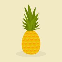 fruta de piña. fruta de verano para un estilo de vida saludable. vector