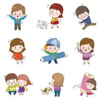 happy kids vector illustration