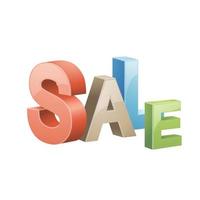 Sale 3d vector illustration