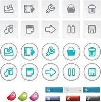 media and web element icon vector