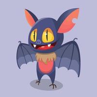 Cute Cartoon Halloween bat vector