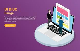 ui and ux user interface and user experience website vector