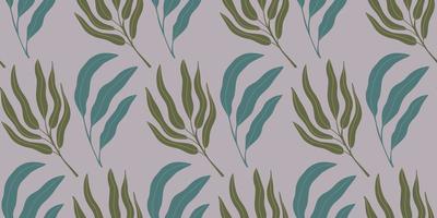 Seamless pattern background with minimalist palm branch vector
