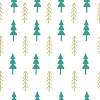 Fir tree seamless pattern colorful. vector