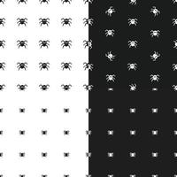 Seamless patterns with spiders. Vector Halloween backgrounds