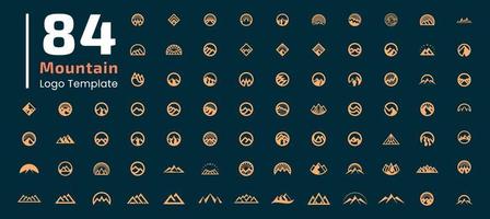 Mountain or advanture logo in simple and flat style vector
