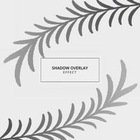 Plant shadow overlay effect on gray background vector