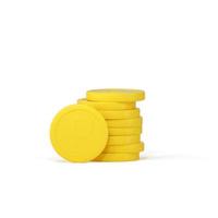 3d rendering coin objects, Simple financial related icons. photo