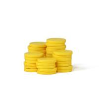 3d rendering coin objects, Simple financial related icons. photo