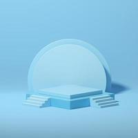 3d Mock up geometric shape podium for product design photo