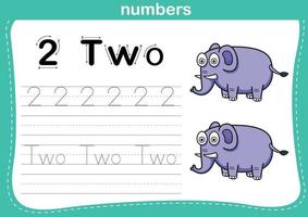 Connecting dot and printable numbers exercise vector