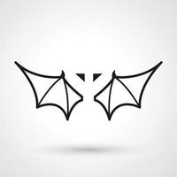 bat wings icon vector