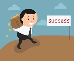 The concept of the success can make you rich and wealthy vector