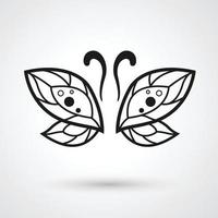 butterfly icon vector