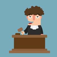 judge with gavel vector