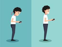 mejores y peores posiciones para jugar con teléfonos inteligentes vector