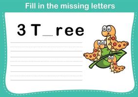 Fill in the missing letters vector