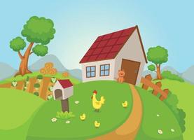 rural landscape vector