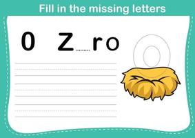 Fill in the missing letters vector