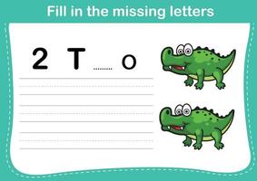 Fill in the missing letters vector