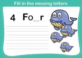 Fill in the missing letters vector