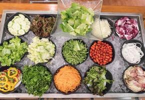 Mixed salad bar in a restaurant photo