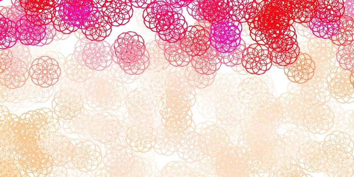 Light Red vector texture with memphis shapes.