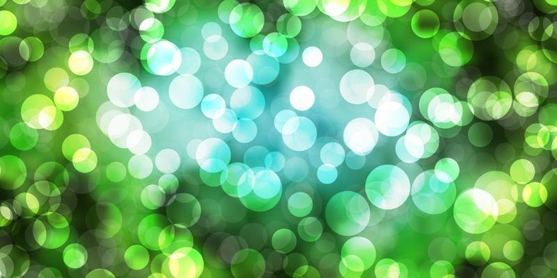 Light Blue, Green vector pattern with spheres.