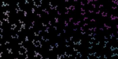 Dark Pink, Blue vector pattern with magic elements.