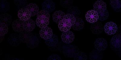 Dark Purple vector texture with memphis shapes.