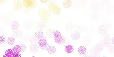 textura de vector de color rosa claro, amarillo con formas de memphis.