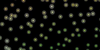 Dark Green, Red vector background with random forms.