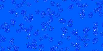 textura de vector azul claro con copos de nieve brillantes.