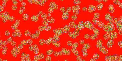 Light Multicolor vector texture with bright snowflakes.