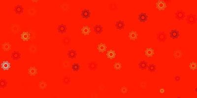 Light Orange vector pattern with abstract shapes.