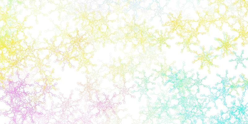 Light Multicolor vector background with curves.