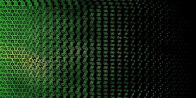 Dark Green, Yellow vector template with esoteric signs.