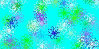 Light Multicolor vector natural artwork with flowers.