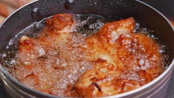 Frying Marinated Chicken