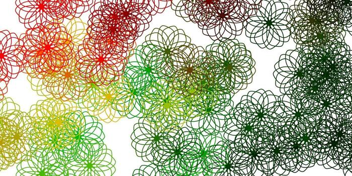 patrón de vector verde claro, rojo con esferas.