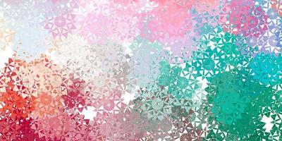 Light Green, Red vector backdrop with xmas snowflakes.