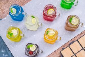 Colorful Italian soda photo