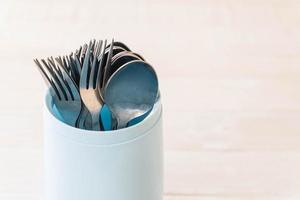 Cutlery holder spoon and fork photo