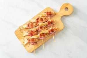 Bacon Wrapped Golden Needle Mushroom photo